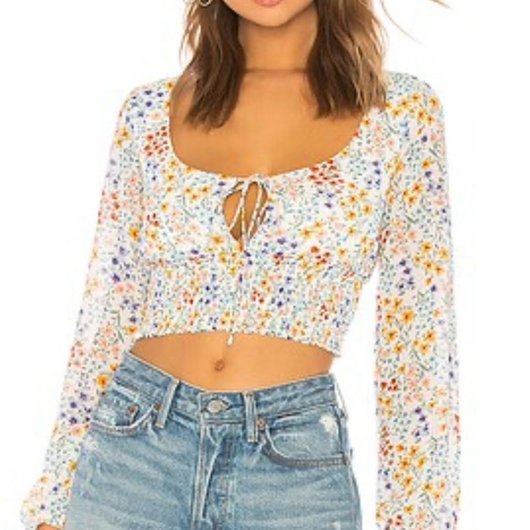 L'Academie Tops - L’ACADEMIE “The Sydney Blouse” in Faye Floral – Size S Revolve Style